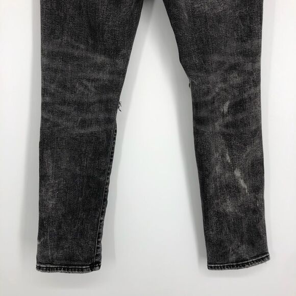 AMERICAN EAGLE Next Level Flex Stretch Ripped Knee Slim Leg Jeans Black Wash - Picture 6 of 9